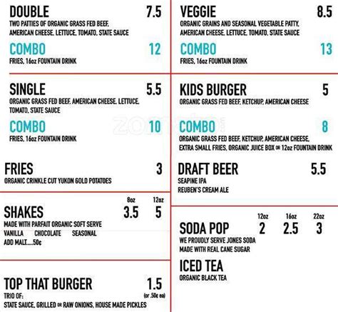 great state burger menu|great state burger near me.